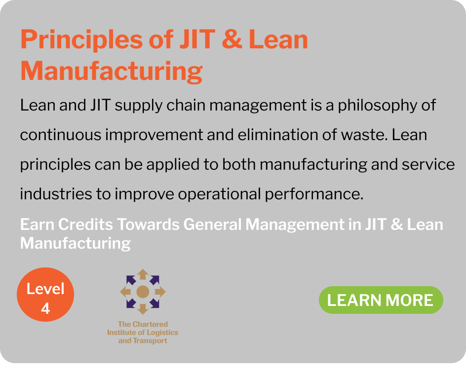 Principles of JIT & Lean Manufacturing